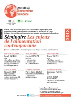 Séminaire de rentrée - Chaire Unesco 2018