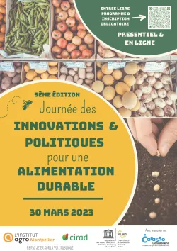 JIPAD 2023 -   l’alimentation durable entre innovation et mise en politique - Affiche