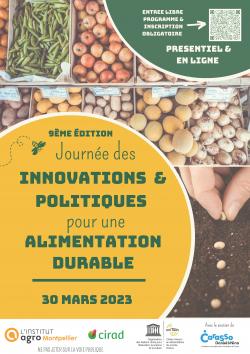 JIPAD 2023 -   l’alimentation durable entre innovation et mise en politique - Affiche