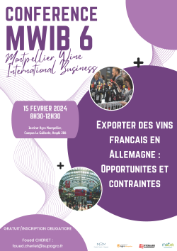 Affiche Conférence Montpellier Wine Interntional Business