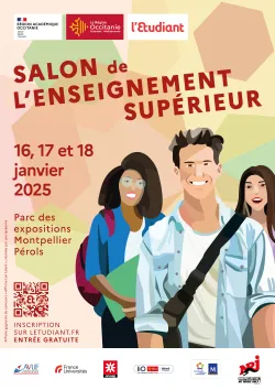 Affiche salon enseignement supérieur Montpellier 2025