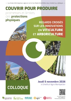 Affiche colloque couvrir pour produire