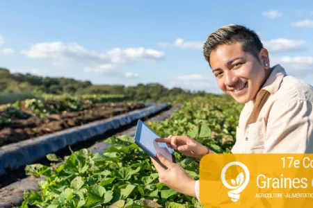 Agriculteur tablette projet Graines d'Agro - l'Institut Agro Montpellier