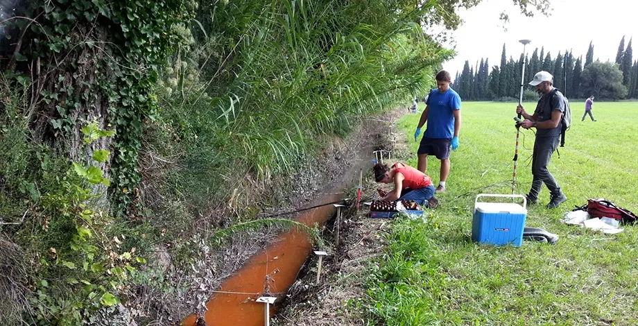 Injection de traceurs passifs pour évaluer le potentiel de rétention de pesticides