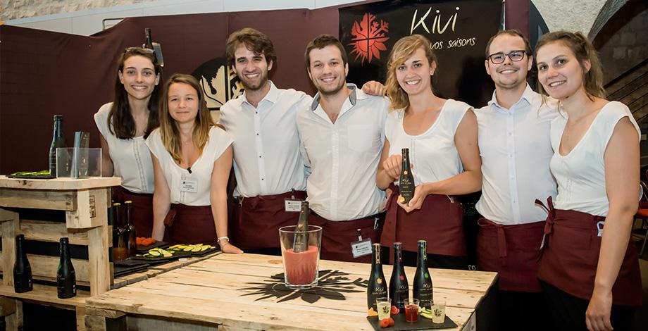 Equipe du projet Kivi - Gamme de quatre boissons apéritives alcoolisées et pétillantes (Ecotrophelia, 2016)