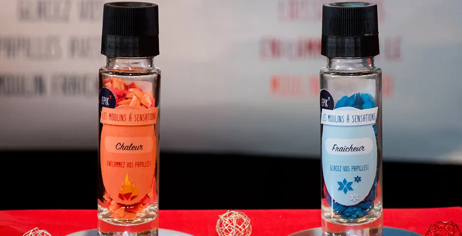 Produit du projet EPIK - Moulins à poivre délivrant des sensations de fraîcheur ou de châleur (Ecotrophelia, 2017)