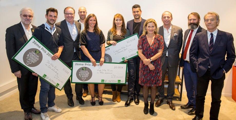 Les lauréats et membres du Jury du Concours Vignerons & Terroirs d'Avenir, 4ème édition