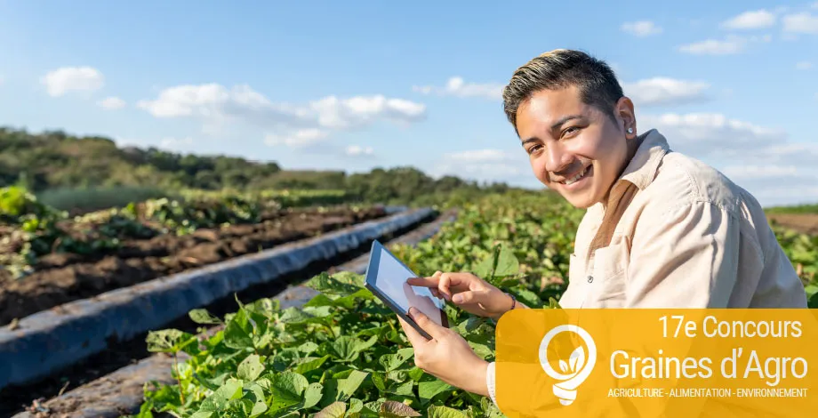 Agriculteur tablette projet Graines d'Agro - l'Institut Agro Montpellier