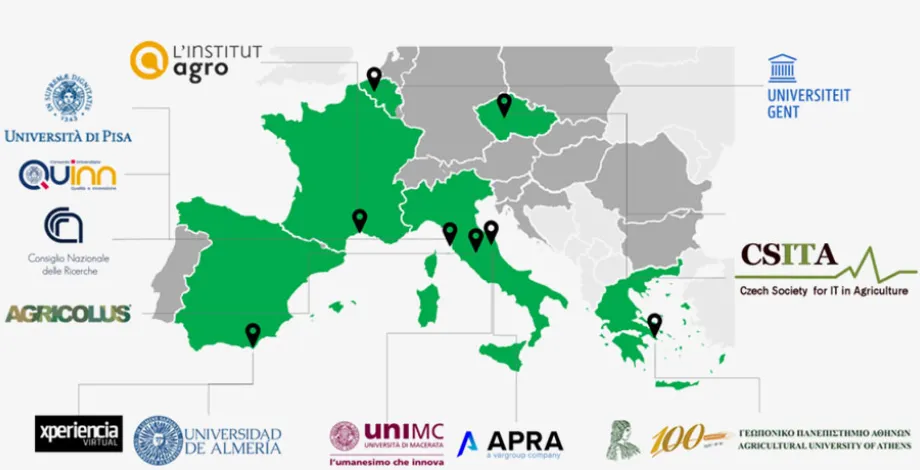 Carte des partenaires AGRITECH EU
