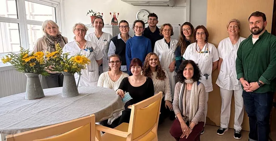 Equipe L’EVEIL DES PAPILLES accompagnée par les coachs et l’équipe du CHU (projet Tradinnovations 2025-2026)